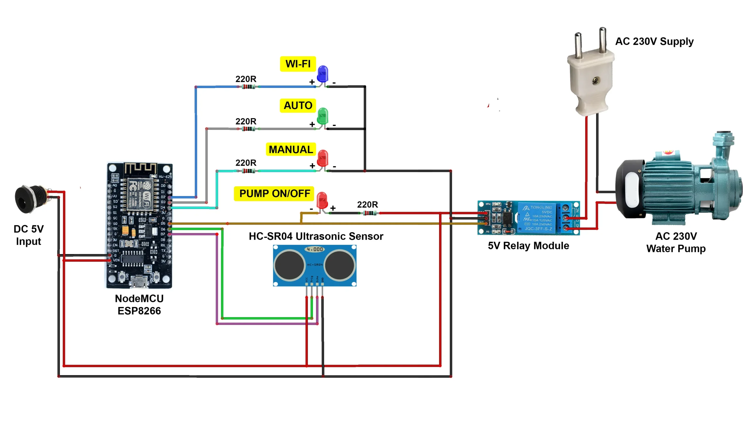 Water Level Controller Circuit Diagram WaterMark