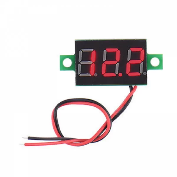 3.5-30V Two Wire DC Voltmeter Red