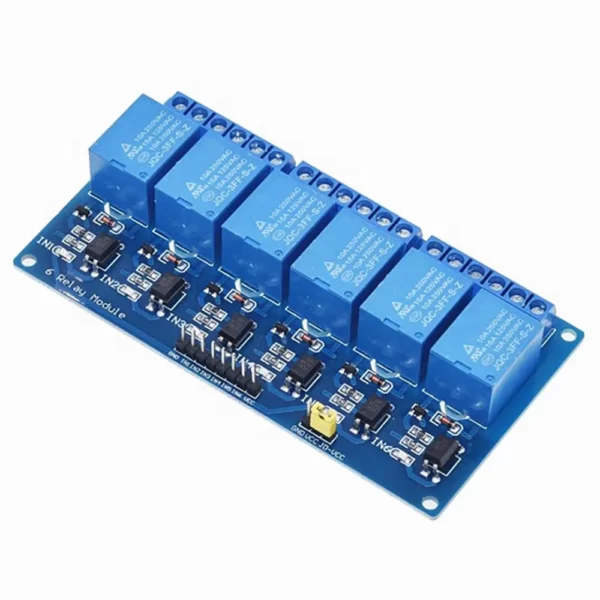 6 Channel 12V Relay Module with Optocoupler