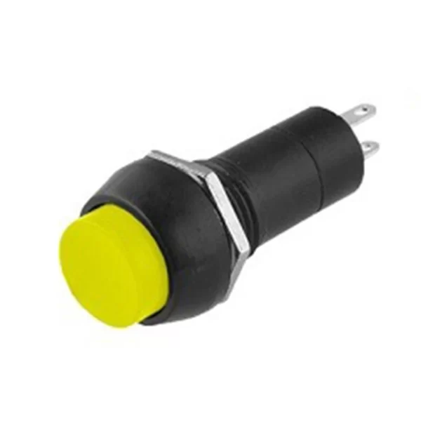 PBS-11A SPST Push Button Self-Locking Switch Yellow