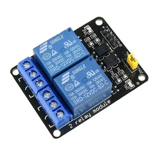 12V Dual Channel Relay Module (with Light Coupling)