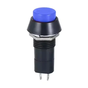 PBS-11B 12mm No Lock Push Button Momentary Switch Blue