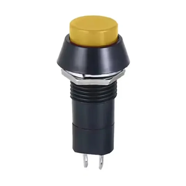 PBS-11B 12mm No Lock Push Button Momentary Switch Yellow