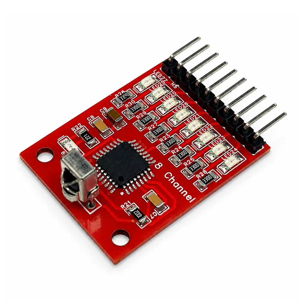 8 Channel IR Infrared Remote Decoder Module with Remote