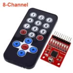 8 Channel IR Infrared Remote Decoder Module with Remote